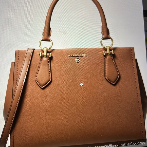 Michael Kors Marilyn Medium Satchel Gold-tone Hardware/Saffiano Leather - Picture 1 of 3